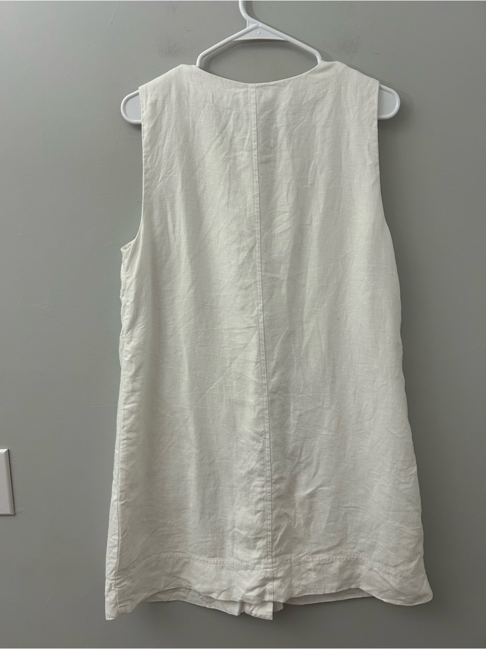 J. Crew Button Front Shift Mini Dress in Linen - Picture 5 of 8